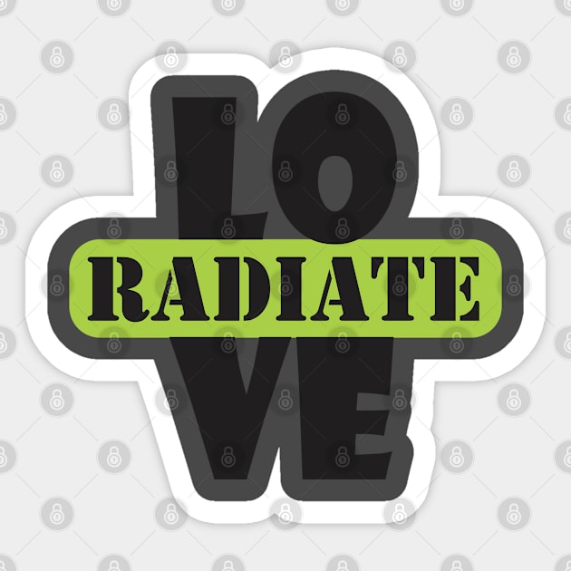 Radiate love Sticker by Qasim